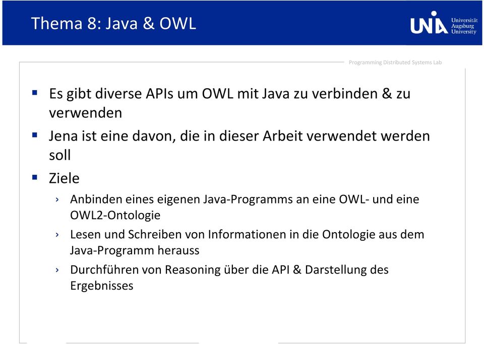 an eine OWL-und eine OWL2-Ontologie Lesen und Schreiben von Informationen in die Ontologie