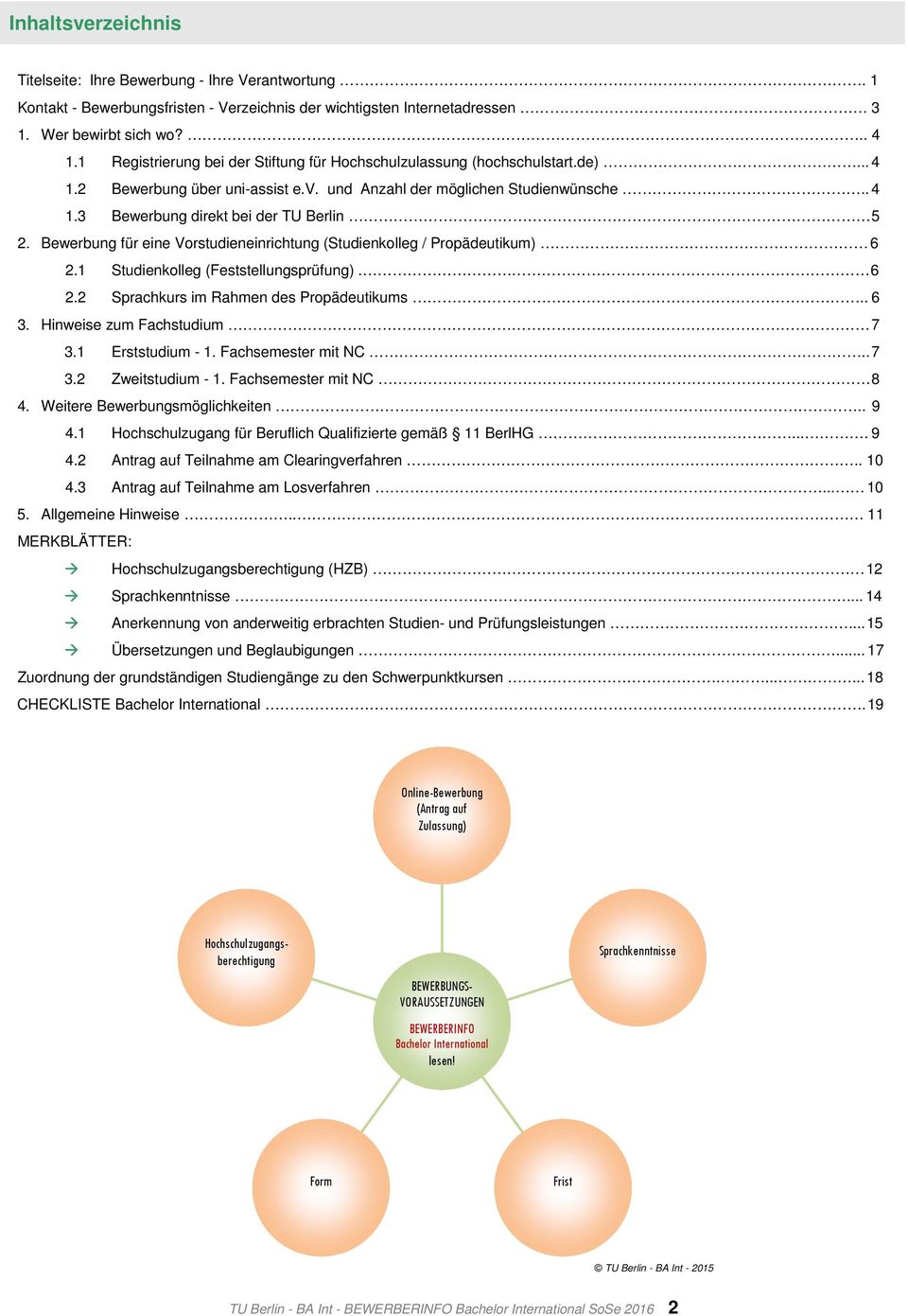 Bewerbung für eine Vorstudieneinrichtung (Studienkolleg / Propädeutikum) 6 2.1 Studienkolleg (Feststellungsprüfung). 6 2.2 Sprachkurs im Rahmen des Propädeutikums.. 6 3. Hinweise zum Fachstudium 7 3.