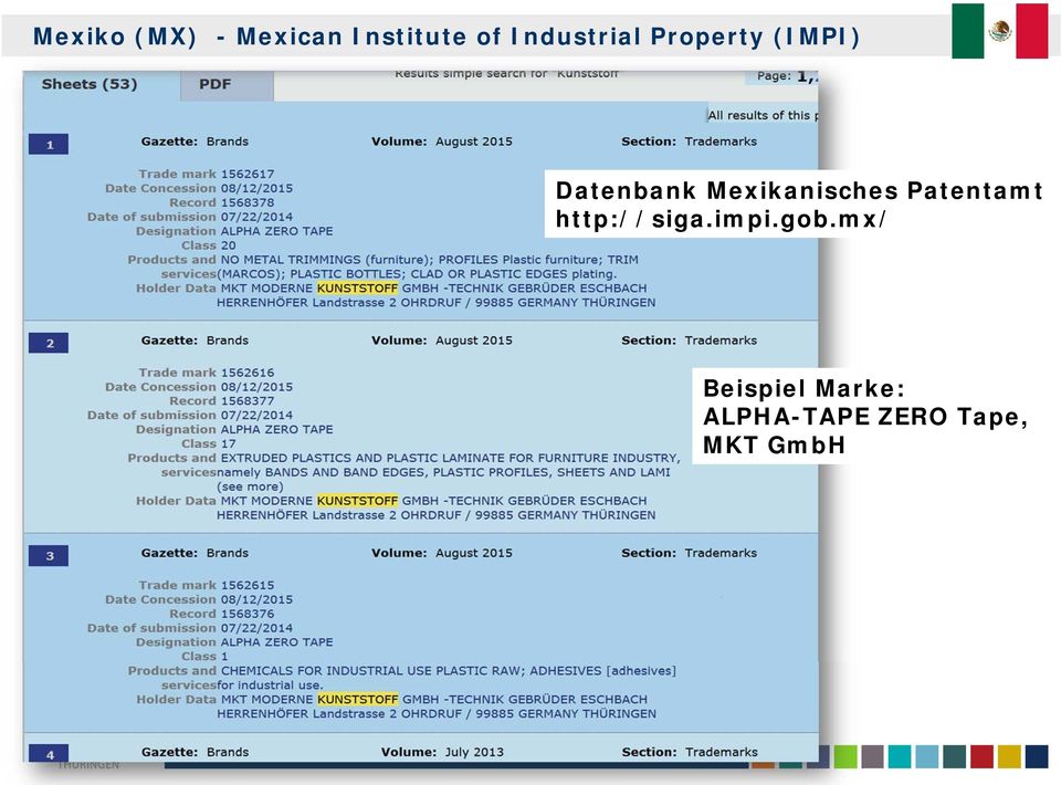 Mexikanisches Patentamt http://siga.impi.