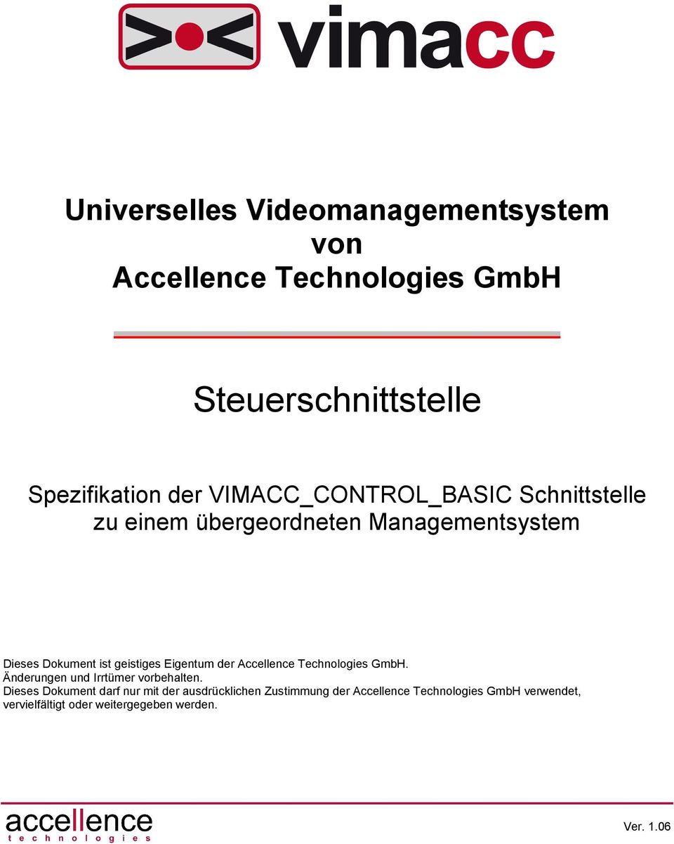 Eigentum der Accellence Technologies GmbH. Änderungen und Irrtümer vorbehalten.