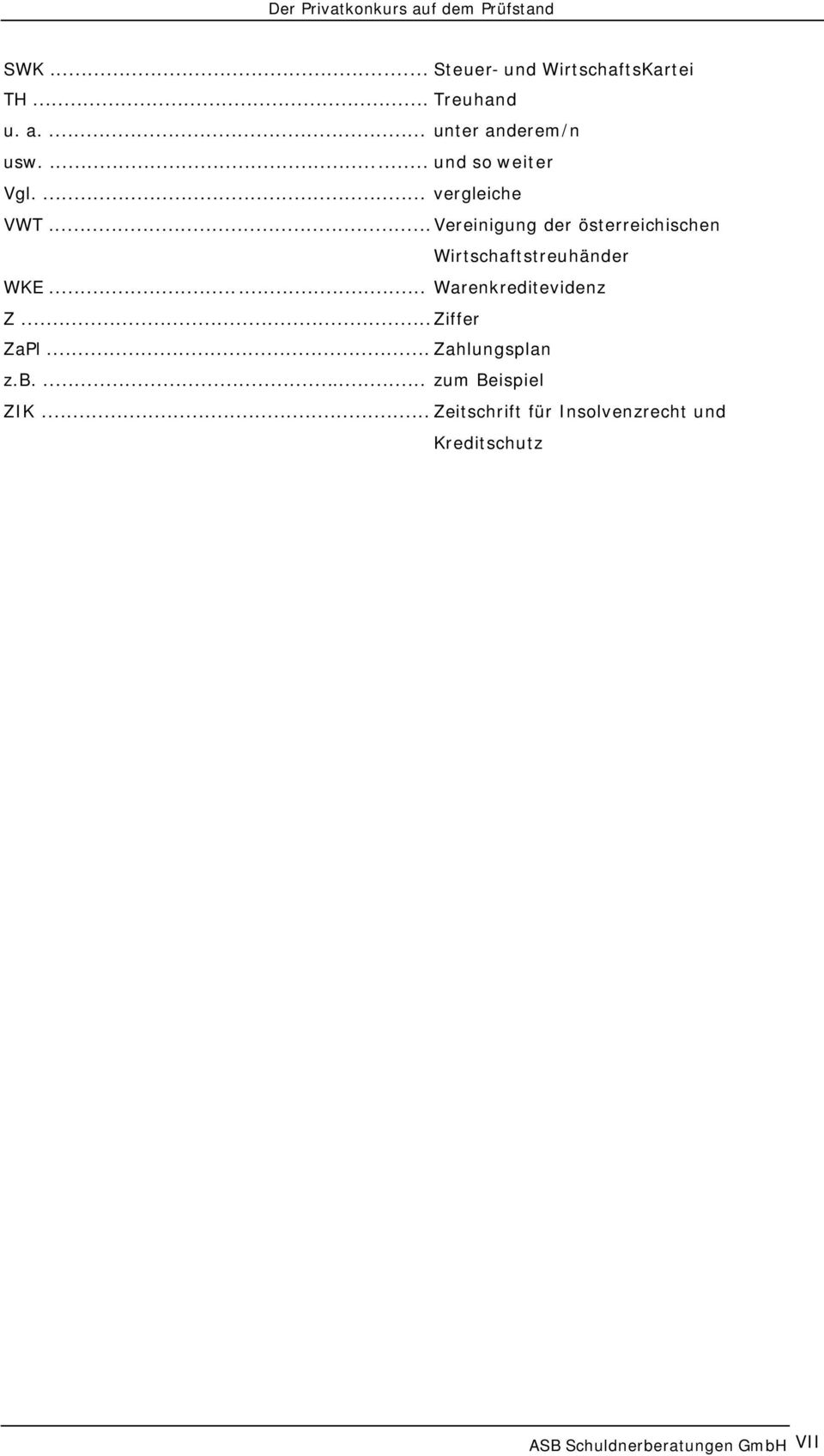 ..Vereinigung der österreichischen Wirtschaftstreuhänder WKE... Warenkreditevidenz Z.