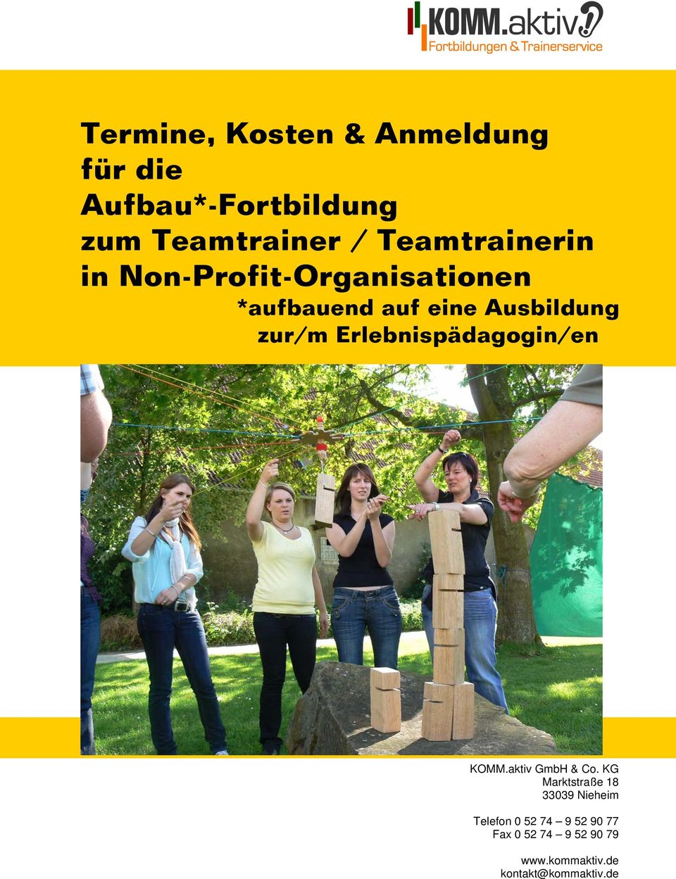 zur/m Erlebnispädagogin/en KOMM.aktiv GmbH & Co.