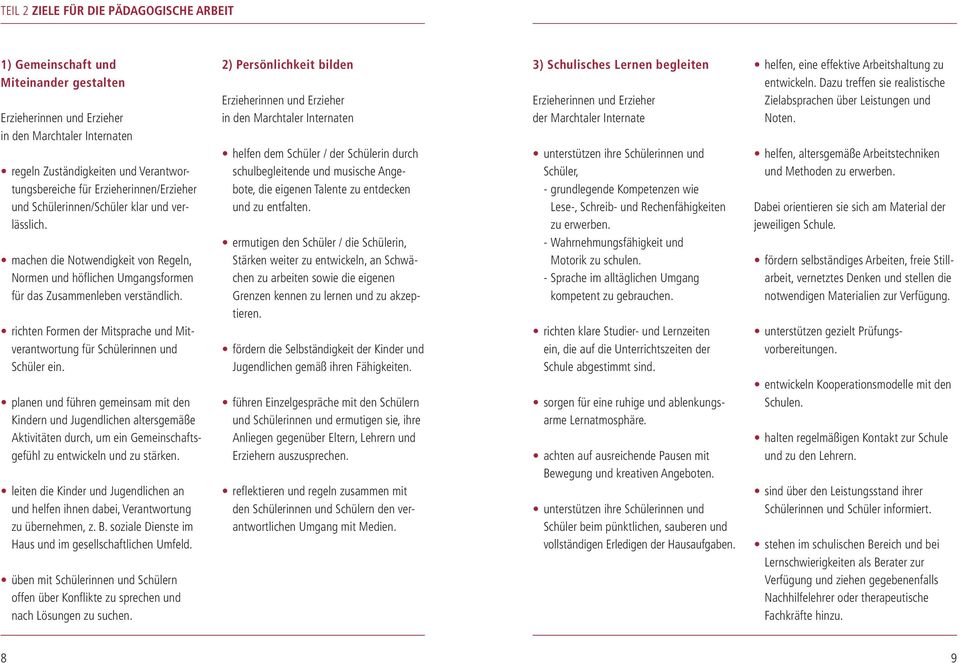 richten Formen der Mitsprache und Mitverantwortung für Schülerinnen und Schüler ein.