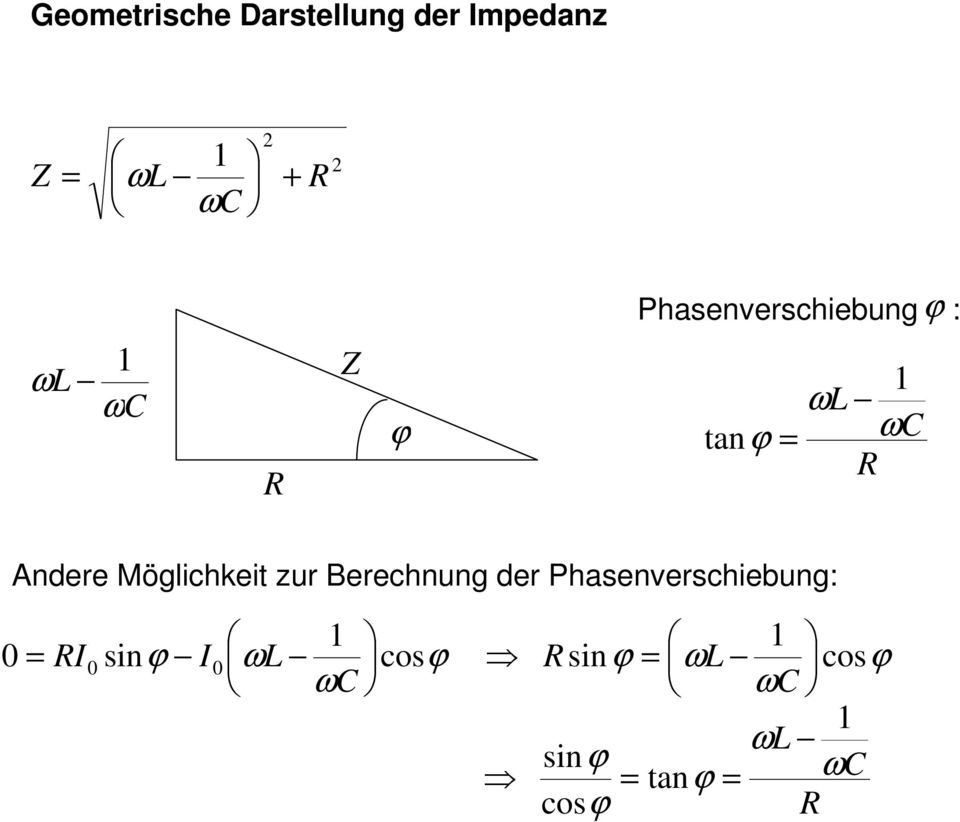 Andere Möglchke zur Berechnung