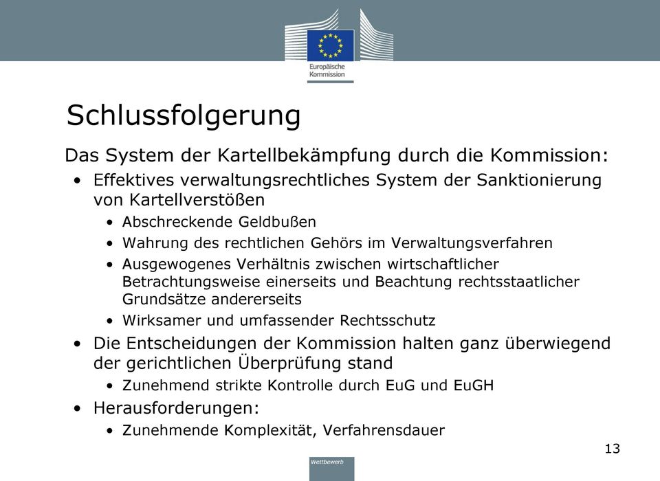 Betrachtungsweise einerseits und Beachtung rechtsstaatlicher Grundsätze andererseits Wirksamer und umfassender Rechtsschutz Die Entscheidungen der