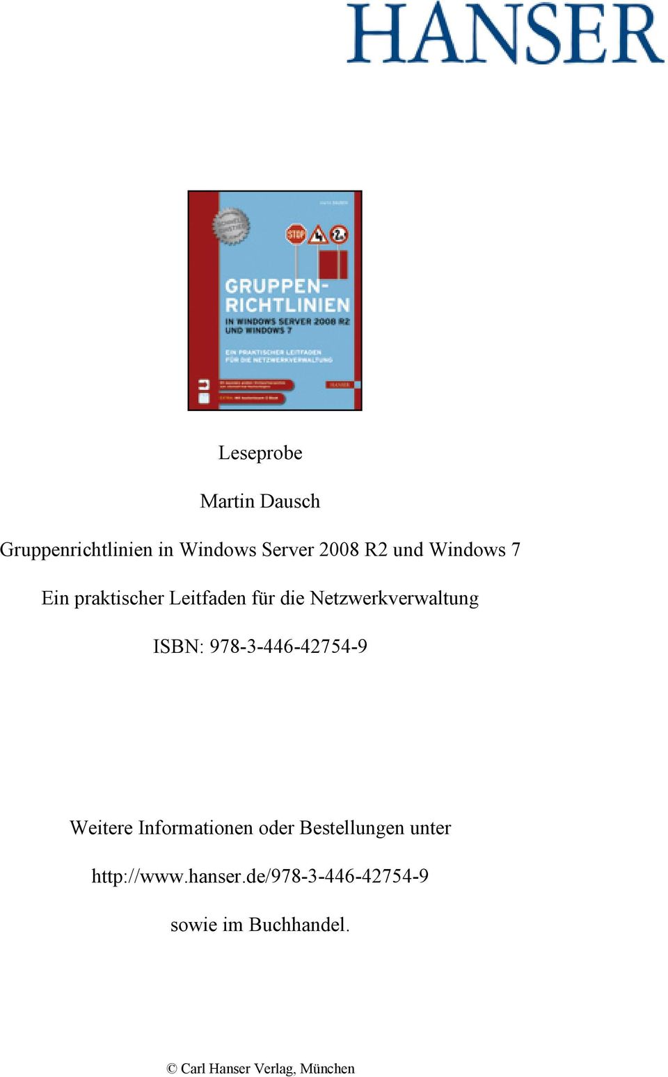 978-3-446-42754-9 Weitere Informationen oder Bestellungen unter