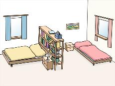 TEIL 3: Wie sollen die Zimmer dort sein? 7. Wollen Sie in Ihrem Zimmer alleine sein oder das Zimmer mit anderen teilen? Ich möchte ein Zimmer für mich alleine. Das nennt man Einzel-Zimmer.