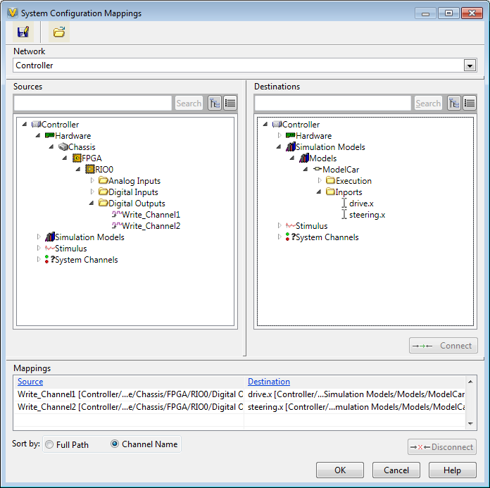 NI VeriStand Workspace NI VeriStand Workspace: FPGA-Programm zum Dekodieren