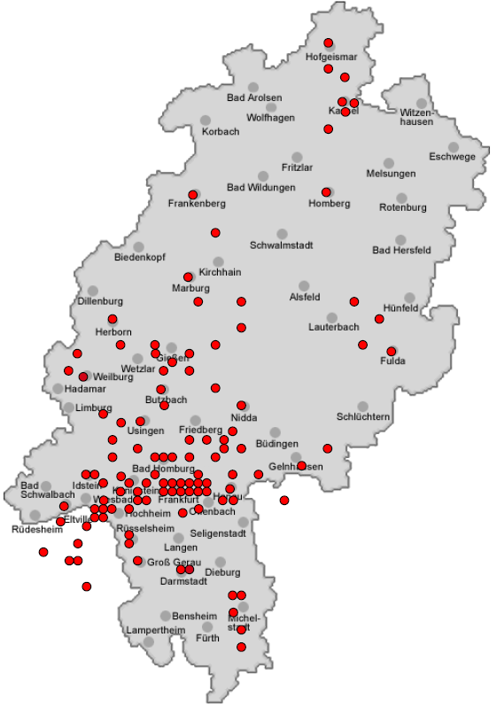 REWE-Märkte der Region Mitte mit LANDMARKT- Konzept in Hessen (Nov.