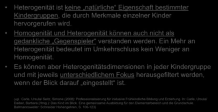 2. Heterogenität als Chance Ist eine inklusive Klasse heterogener? Kommt auf die Perspektive an.