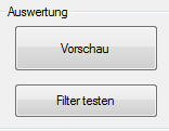 Das VivaWeb-Serienbrief-Programm bietet Ihnen darüber hinaus im unteren Bereich weitere Funktionen, wie das Speichern einer Filter-Auswahl und der Anzeige einer Vorschau.