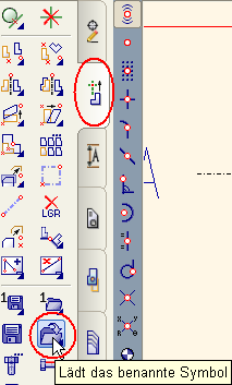 Aktivieren Sie den Werkzeugkasten Erstellung und klicken Sie auf das Werkzeug Benanntes Symbol laden.