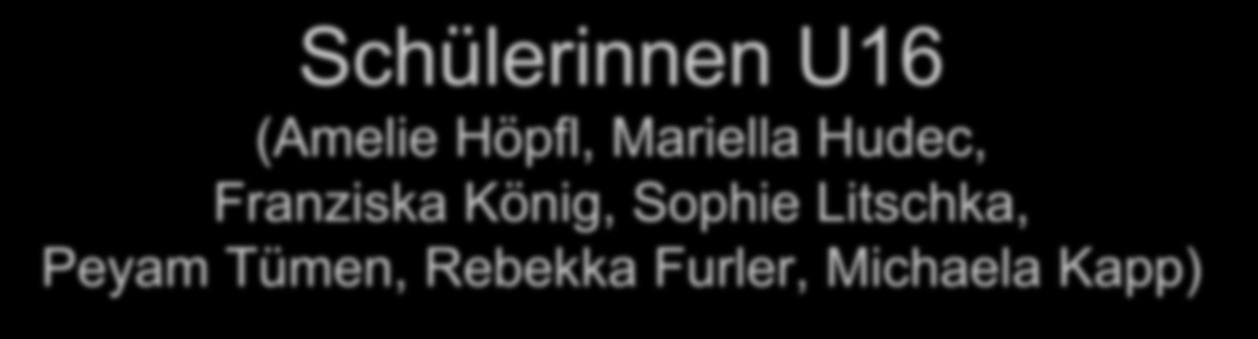 Schülerinnen U16 (Amelie Höpfl, Mariella Hudec, Franziska König, Sophie Litschka, Peyam Tümen, Rebekka