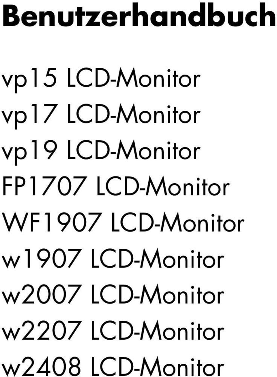 LCD-Monitor WF1907 LCD-Monitor w1907