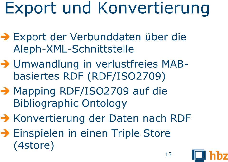 RDF (RDF/ISO2709) Mapping RDF/ISO2709 auf die Bibliographic