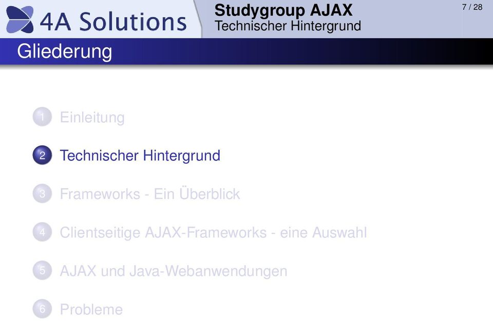 - Ein Überblick 4 Clientseitige AJAX-Frameworks -