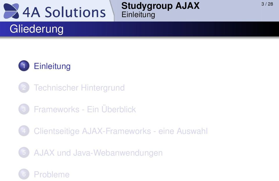 Überblick 4 Clientseitige AJAX-Frameworks -