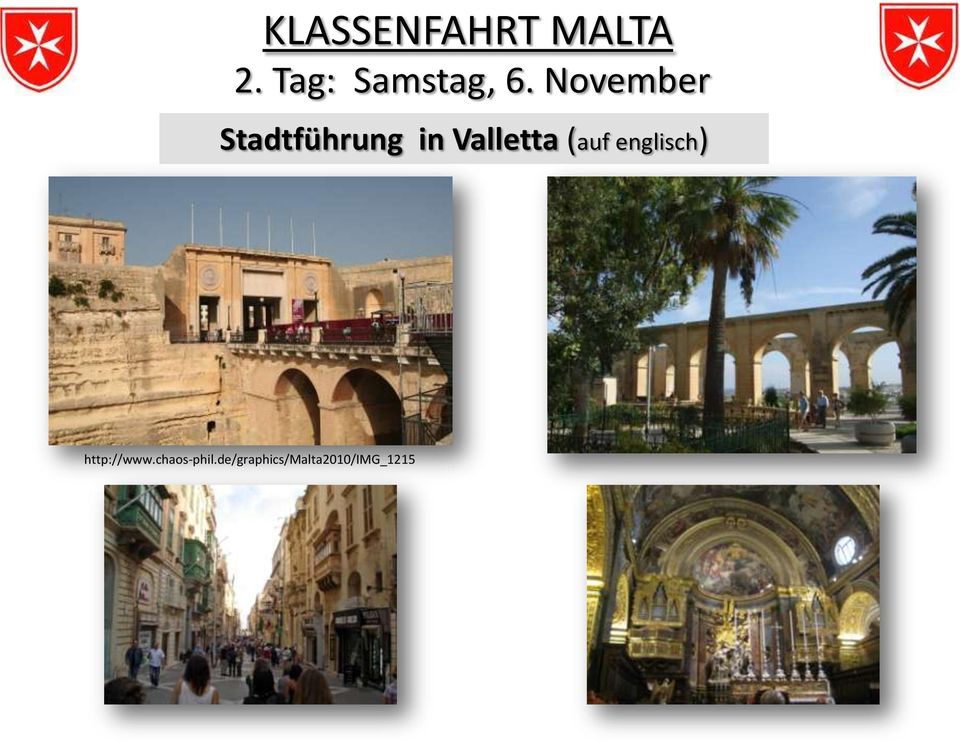 November Stadtführung in Valletta