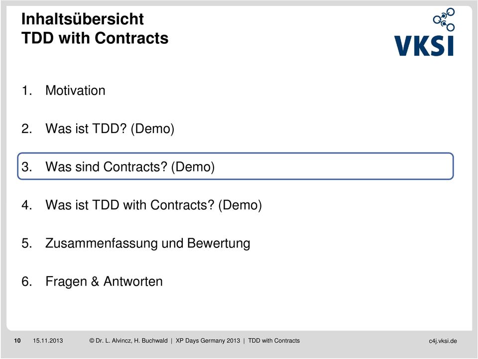 Was ist TDD with Contracts? (Demo) 5.
