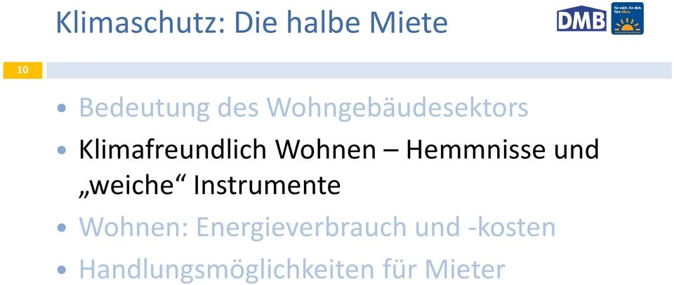 Hemmnisse und weiche Instrumente Wohnen: