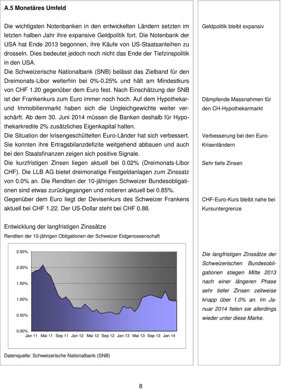 Die Schweizerische Nationalbank (SNB) belässt das Zielband für den Dreimonats-Libor weiterhin bei 0%-0.25% und hält am Mindestkurs von CHF 1.20 gegenüber dem Euro fest.