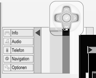 Instrumente, Bedienelemente 101 Midlevel-Display Menüs und Funktionen auswählen Die Menüs und Funktionen können über die Tasten am Blinkerhebel ausgewählt werden.
