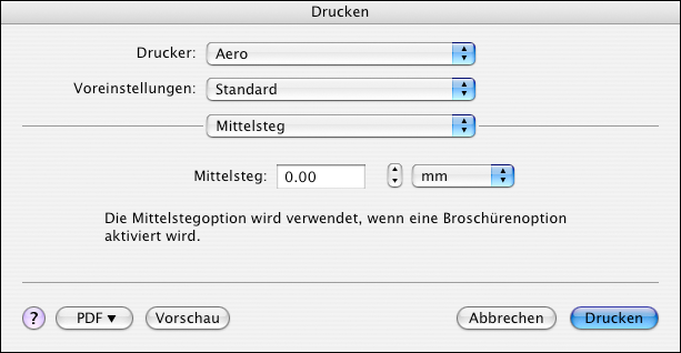 DRUCKEN UNTER MAC OS X 27 18 Öffnen Sie die Seite Bildoffset und legen Sie die Werte fest, um die Sie die Position des Druckbilds verändern wollen. Der Versatz des Druckbilds kann z. B. für das Binden der Seiten erforderlich sein.