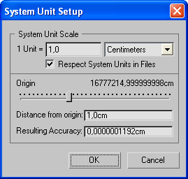 5 Grundeinstellungen Abbildung 2: Über Customize wird das Units Setup aufgerufen. Abbildung 3: Im System Units Setup einstellen, dass 1 MAX-Einheit 1,0 Centimeter entspricht. 5.