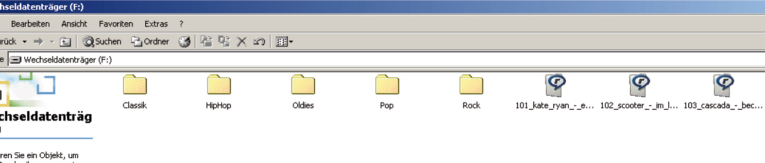 Dateistruktur für SD Card/ USB Das Music Interface unterstützt die Verarbeitung mehrerer auf dem Speichermedium befindlichen Ordner (99 inkl. Verzeichnisstruktur).