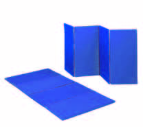 Faltmatte 4-teilig Die Faltmatte hat einen hochwertigen Schaumstoffkern, der blaue Überzug ist ein rutschfester, strapazierfähiges Kunstleder und mittels Reißverschluss abziehbar,die Matte ist