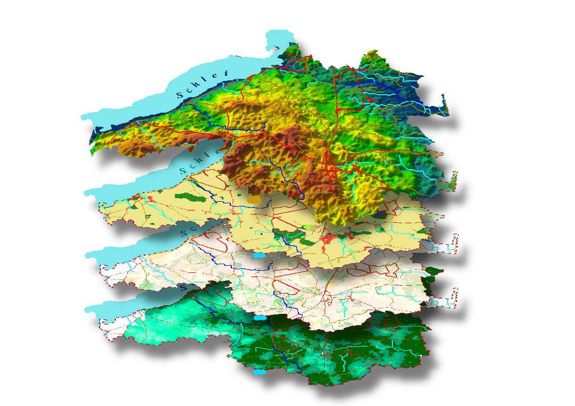 Beispiel 2: austragssensitive Flächen Gebietskenngrößen Regionen Thumby und Kassow Höhenmodell