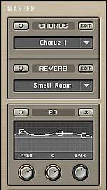 Kanälen angezeigt. Die Werte können dann individuell oder global verändert werden. Effekt Editor Mit vier Qualitätseffekten können Sie Ihren Sound modellieren.