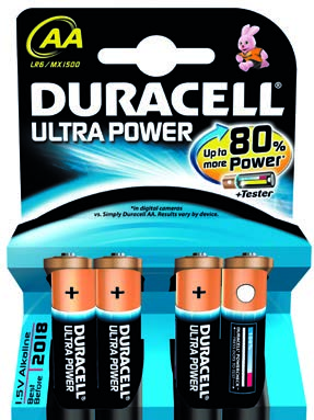 Leistung!* Die DURACELL ULTRA POWER ist unsere leistungsstärkste Alkaline Batterie. Sie hält bis zu 100 % länger in Geräten mit hohem Energiebedarf* und bietet somit eine Topleistung.