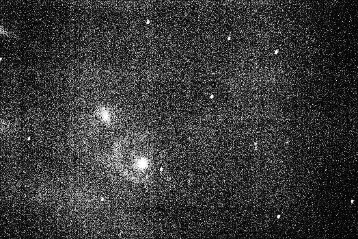 Die Galaxie M51 mit Spiralarmen Sternbild