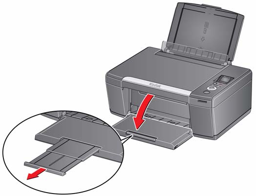 KODAK ESP C110 All-in-One Drucker Umschläge, Formate Einlegen von Papier Der Drucker verarbeitet die folgenden Umschlagformate: C5 (16 x 23 cm / 6,4 x 9") C6 (11 x 16 cm / 4,5 x 6,4") DL (11 x 22 cm