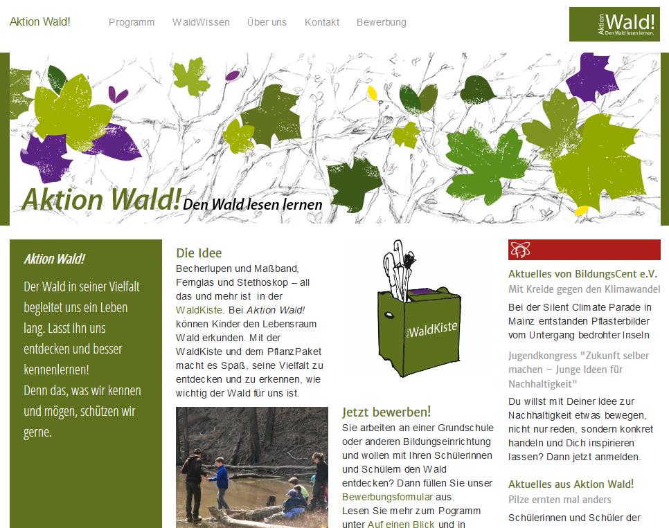 Aktion Wald! Mitmachen http://wald.