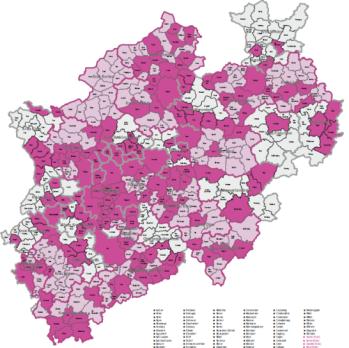 Best Practice: Nordrhein-Westfalen Einsatz ECORegion 398 Gemeinden 33 Landkreise 5 Regierungsbezirke 18 Mio.