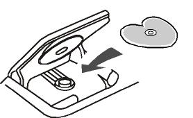 FR Disk einlegen und entnehmen Entfernen Sie vor dem ersten Einlegen einer CD den Schutzkarton aus dem CD-Fach.