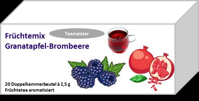 66 Aromatisierter Früchtetee Aufmachungsvariante II (stilisierte Fruchtabbildung) Wenn Sie diese Verpackung anschauen, gehen Sie dann davon aus, dass der Früchtetee folgende Zutaten enthält?
