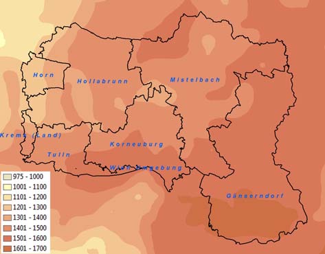 Niederösterreichisches Klimaprojekt Landwirtschaft Seite 35 Maisanbau Die Temperatursumme spielt u.a. im Maisanbau eine wesentliche Rolle.