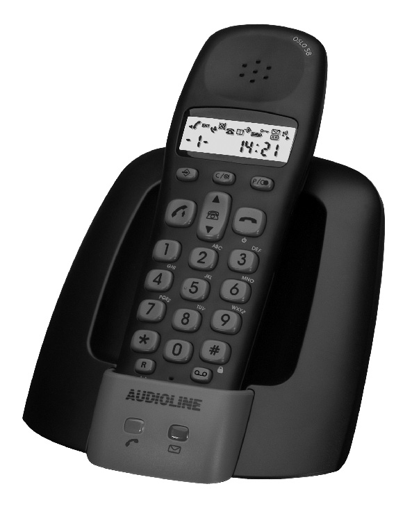 Schnurloses DECT-Telefon mit Anrufbeantworter Cordless DECT telephone