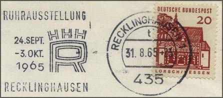 Die Maschinenstempel der Deutschen Bundespost Stempelmaschinen, immer mit der automatischen Briefaufstellung und -codierung verbunden, sind unverzichtbar für die schnelle Abfertigung von