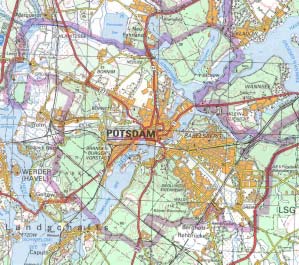2 1. Informationen über die Stadt Potsdam Die brandenburgische Landeshauptstadt Potsdam erstreckt sich auf einer Fläche von 109 km² beiderseits der seeartig erweiterten Havel.