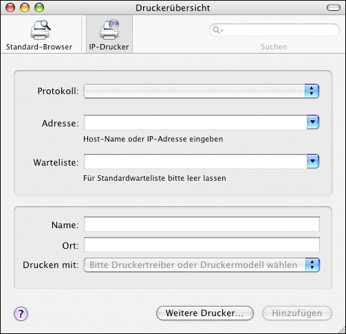 EINRICHTEN DER DRUCKFUNKTIONALITÄT UNTER MAC OS X 17 DRUCKER HINZUFÜGEN - DRUCKVERBINDUNG APPLETALK HINWEIS: Führen Sie die Schritte dieser Anleitung aus, wenn der Fiery EX4112/4127 und Ihr Computer