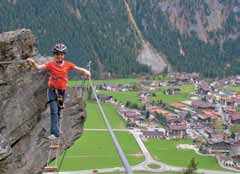 5.b Klettersteig Huterlaner, Mayrhofen Familienfreundlicher Klettersteig mit herrlichen ussichtspunkten und abwechslungsreicher Routenführung.