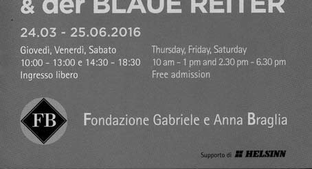Der Blaue Reiter im Tessin Eindrücke einer bemerkenswerten Ausstellung aktiv dabei 47 Drei Monate - vom 24. März bis 25.
