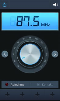 Medien Radio Mit dem UKW-Radio können Sie Musik und Nachrichten hören. Um das UKW-Radio verwenden zu können, müssen Sie ein Headset anschließen, das als Radioantenne dient.