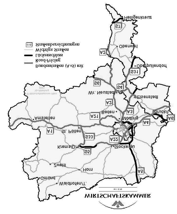 - 8 - Mautstraßen im Osten Österreichs Künftig bemautete Strecken (=Lückenschluss) A 3 Knoten Eisenstadt - Klingenbach A 5 Nordautobahn (Großebersdorf -Drasenhofen) A 6 NO-Autobahn (Kittseer Spange A