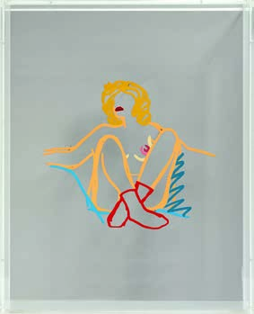4/7 Tom Wesselmann (1931 2004) Rosemary with socks, arms outstretched 1989/90. Stahlschnitt farbig gefasst.