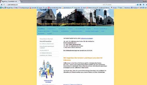 Internetauftritt Mehr als 100 Seiten für Interessenten Der Internetauftritt von St. Marien und St. Katharina hat über 100 Seiten.